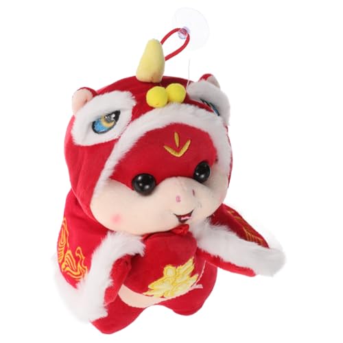 BESTonZON Chinesisches Neujahrs Plüschtier Schlange mit Saugnapf Handgefertigtes Stofftier Maskottchen Jahr der Schlange Dekoratives Kuscheltier Frühlingsfest von BESTonZON
