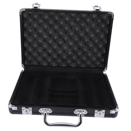 BESTonZON Chip-Box Spielkarten aufbewahrung Spielkarten Box Organizer für Reiseetui für Poker-Chips-Set Chips Tragetasche Pokerkartenschutz Aluminiumlegierung Black BESTonZON Chip-Box Spielkarten aufbewahrung Spielkarten Box Organizer für Reiseetui für Poker-Chips-Set Chips Tragetasche Pokerkartenschutz Aluminiumlegierung Black von BESTonZON