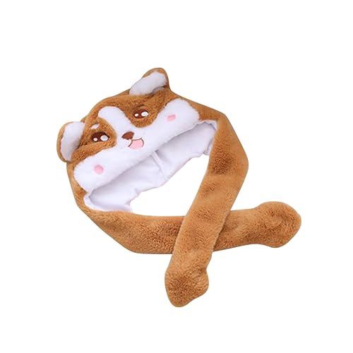 BESTonZON Plüschmütze Mit Corgi-hundeohren Für Jungen Und Mädchen Erwachsene Bewegliche Ohren Beanie Lustiges Foto-accessoire von BESTonZON