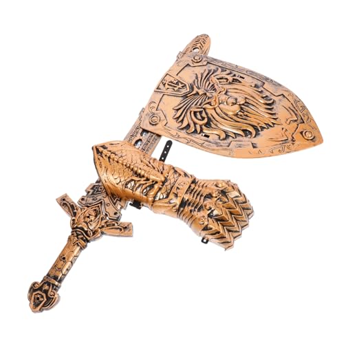 BESTonZON Cosplay Ritter Waffenset Teilig Antik Bronze Roleplay Bühnenrequisiten für Fasching Halloween Jungen BESTonZON Cosplay Ritter Waffenset Teilig Antik Bronze Roleplay Bühnenrequisiten für Fasching Halloween Jungen von BESTonZON