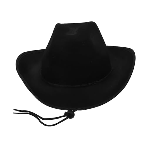 BESTonZON Cowboy Hut Filz Western mit Verstellbarem Nackenband Robustes Material Vielseitig für Damen und Herren für Kostümfeste und Western Events BESTonZON Cowboy Hut Filz Western mit Verstellbarem Nackenband Robustes Material Vielseitig für Damen und Herren für Kostümfeste und Western Events von BESTonZON