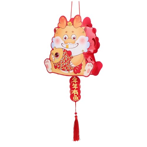 BESTonZON DIY Chinesische Drachenlaterne mit Dragon Personalisierbares Plastik Lampion Bastelset für Traditionelles Licht für Neujahr und Handliche Leuchtende Laterne von BESTonZON