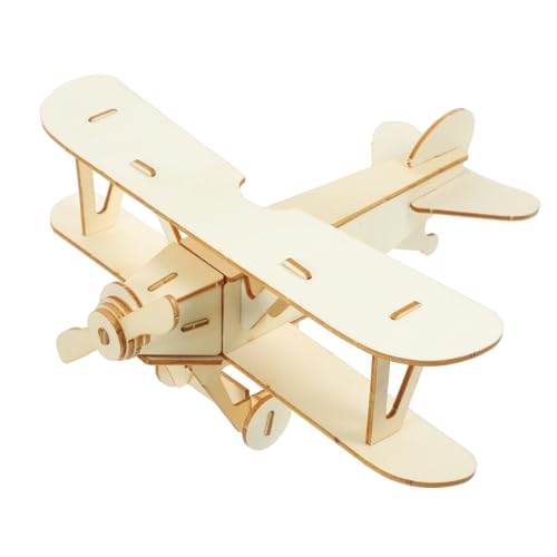 BESTonZON DIY Flugzeugmodell Spielzeugset Holz Puzzle Zum Zusammenbauen Und Anmalen Für Kreatives Bastelspielzeug Für Jungen von BESTonZON