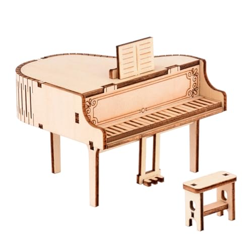 BESTonZON DIY Holzpuzzle Musikbox mit Klavier Handgefertigtes Holzbau für Einfacher Zusammenbau ohne Klebstoff Kreatives Bastelset Vorstellungskraft und Feinmotorik BESTonZON DIY Holzpuzzle Musikbox mit Klavier Handgefertigtes Holzbau für Einfacher Zusammenbau ohne Klebstoff Kreatives Bastelset Vorstellungskraft und Feinmotorik von BESTonZON