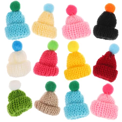 BESTonZON DIY Mini ützen Für Bastelprojekte Handgemachte Strickmützen Kreatives Zubehör Für Und ädchen Mini Hut Dekorationen von BESTonZON