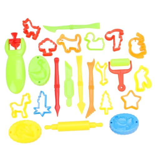 BESTonZON DIY Plastilin Werkzeug Set für Umweltfreundliches Buntes Knetwerkzeug mit Verschiedenen Formen Fördert Kreativität und Formenerkennung für Kreatives und Basteln von BESTonZON