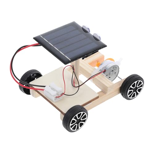 BESTonZON DIY Solarauto Baukasten für Mini Holzspielzeug zum Zusammenbauen Lehrreiches Bastelspielzeug Kreativität und für Jungen und Mädchen von BESTonZON