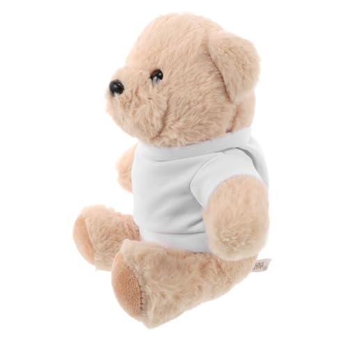 BESTonZON DIY Sublimationsplüschbär Weicher mit Weißem T Shirt zum Selbstgestalten Niedliches Stofftier für Kleinkinder Einzigartiges für Geburtstage Partys und Weihnachten von BESTonZON