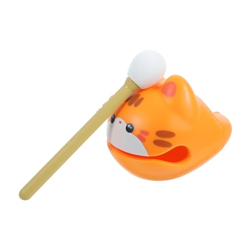 BESTonZON Desktop Kleiner Tempelblock Lustige Percussion Holzfischspielzeug Kleines Percussioninstrument Zur Dekompression von BESTonZON