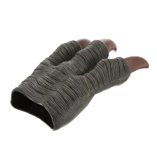 BESTonZON Dinosaurier Pfotenhandschuh Realistische Dinosaurier Klaue für Cosplay Party Rollenspiel mit Roten Krallen von BESTonZON