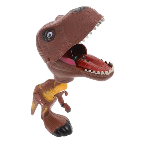 BESTonZON Dinosaurier-handclip Handpuppenspielzeug Mit Ton Puppen Lernspielzeug Frühpädagogisches Kinderpuppenspielzeug Interaktives Eltern-Kind- Tierfigurenschmuck Brown von BESTonZON