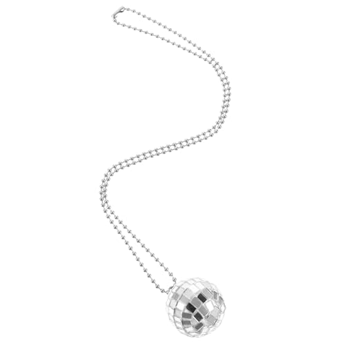 BESTonZON Disco Ball Halskette aus Langlebiger Legierung und Resin Kreative Partykette für Damen Leuchtende Deko für Halloween Club Bühne und Nachtleben Auffälliges Accessoire für Disco BESTonZON Disco Ball Halskette aus Langlebiger Legierung und Resin Kreative Partykette für Damen Leuchtende Deko für Halloween Club Bühne und Nachtleben Auffälliges Accessoire für Disco von BESTonZON