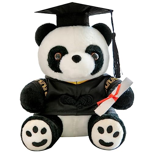 BESTonZON Doktor Panda Puppe Krippenspielzeug Für Neugeborene Spiralspielzeug Puppen Einzigartige Spielsachen Kaninchen Junge Logo Rosa Hut Puppe Gefälscht Plüschpuppe Baumwolle von BESTonZON