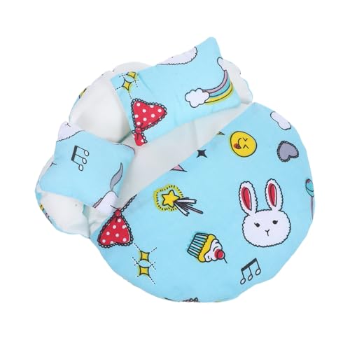 BESTonZON Doll Sleeping Sack mit Kissen Miniatur Dollhouse Möbel aus Weichem Baumwollstoff Kompakt und Leicht als Dekorativer Schlafsack für Bjd Puppen Zubehör für Puppenhaus von BESTonZON