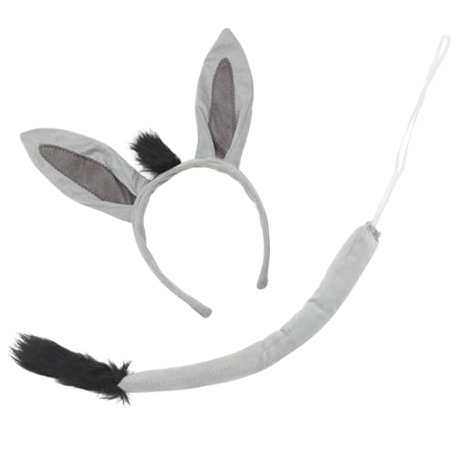 BESTonZON Donkey Tail und Tierohren Haarreif Langlebiges Kunststoff und Bequemes Kostüm Zubehör für Karneval Halloween Party Wiederverwendbar für Damen und Erwachsene BESTonZON Donkey Tail und Tierohren Haarreif Langlebiges Kunststoff und Bequemes Kostüm Zubehör für Karneval Halloween Party Wiederverwendbar für Damen und Erwachsene von BESTonZON