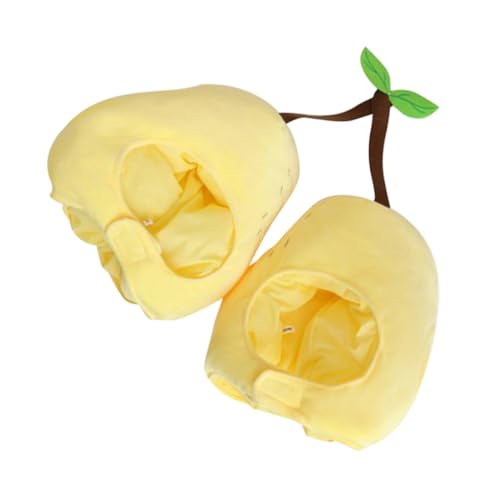 BESTonZON Doppelte Birnen-kostümhaube Kuscheliges Interaktives Party Cosplay-headgear für Erwachsene und Wiederverwendbar Auffälliges Design für Geburtstagsfeiern Halloween Weihnachtsfeiern von BESTonZON