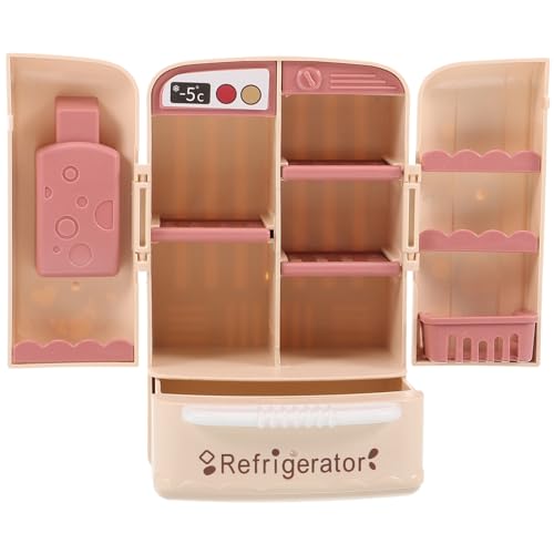 BESTonZON Doppeltür Kühlschrank Mini Kühlschrank Für Kleiner Kühlschrank Für Spielzeughaus Kühlschränke Puppenhaus Miniaturen Mini Kühlschrank Miniatur Kühlschrank Zum von BESTonZON