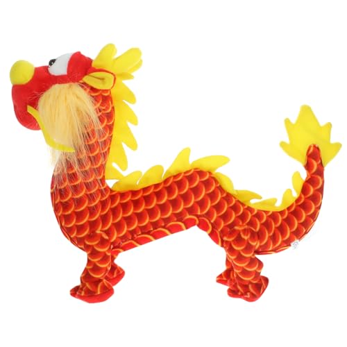 BESTonZON Drachen Plüschtier Kuscheltier für Drachen Stofftier Geburtstags für Plüschtiere mit Drachen Kleiner ausgestopfter Drache PP Baumwolle rot von BESTonZON