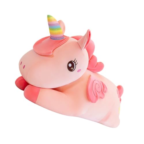 BESTonZON Einhorn-Kissen Puppenspielzeug Für Den Haushalt Kinderspielzeug Puppe Heimdekoration Kinderzimmer Puppe Ornament Einhorn Gefüllte Puppe Rosa Daunen Baumwolle von BESTonZON