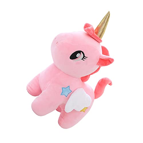 BESTonZON Einhorn-Puppe einhornkissen Unicorn Toy Krabbenpuppe Krabbe Plüschpuppe Cartoon gefüllte Plüschpuppe Plüsch- -Puppe Kissen Kissen werfen Kristallweicher Samt Rosa von BESTonZON