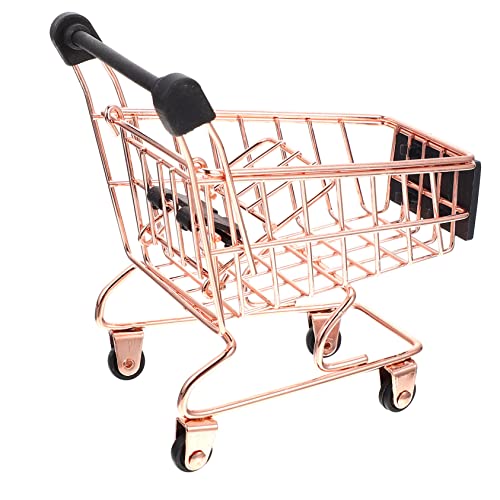 BESTonZON Einkaufswagen Spielzeug Rollenspielzubehör Mini-Einkaufswagen en Kinder en für Kinder Spielzeug e Puppenregal Spielen Eisen von BESTonZON