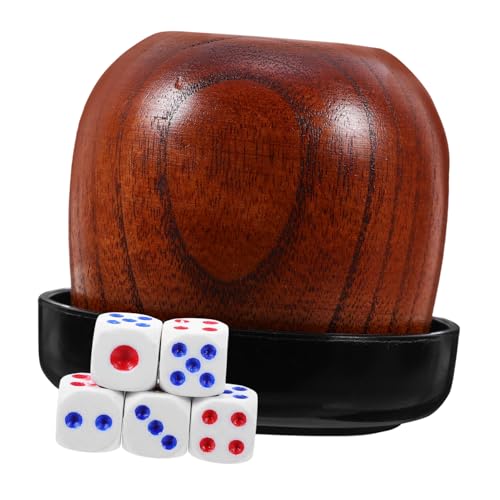 BESTonZON Einstellbarer Würfelbecher aus Robustem Holz mit Deckel rutschfest und Stoßfest für Brettspiele und Rollenspiele Großes Fassungsvermögen für Party und Reisespiele BESTonZON Einstellbarer Würfelbecher aus Robustem Holz mit Deckel rutschfest und Stoßfest für Brettspiele und Rollenspiele Großes Fassungsvermögen für Party und Reisespiele von BESTonZON