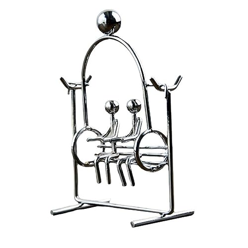 BESTonZON Eisernes Schwingfigur Metallkunst Physik Schwungfigur Desktop Dekoration Lernspielzeug für Büro und Zuhause von BESTonZON