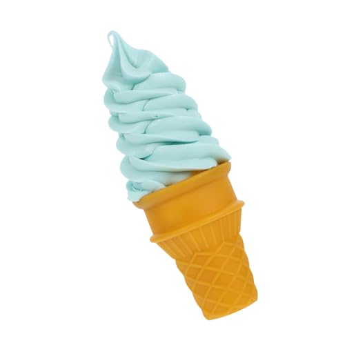 BESTonZON Eismodell Eiscreme Vorgeben, Zu Kunsteis Fake Food Als Küchendeko Eistütenspielzeug Essen Puppenhaus- Realistische Eistüte Cartoon- Sky-Blue PVC von BESTonZON