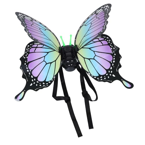 BESTonZON Elektrische LED Schmetterlingsflügel für Leuchtende Bewegliche Verstellbar Leicht für Kostüm Halloween Geburtstag Frühlingsparty Cosplay von BESTonZON