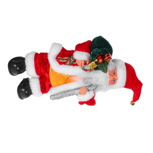 BESTonZON Elektrische Santa-Figur mit Musik und Beweglichen Kleine Weihnachtsdeko Kindersicheres Vielseitige Festliche Weihnachtsdekoration und für Party von BESTonZON