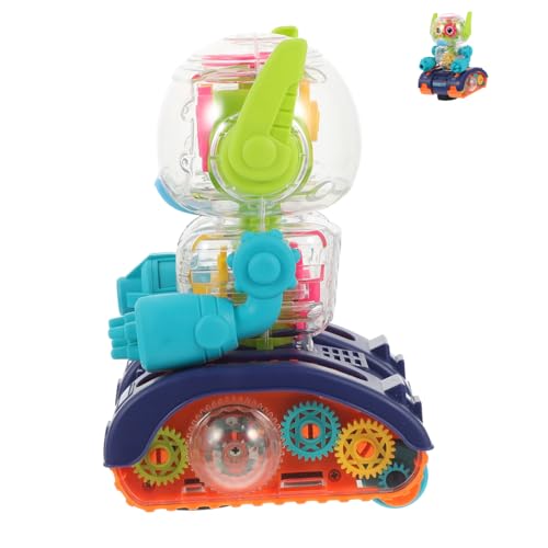 BESTonZON Elektrischer Roboter mit Lichtern und Musik Transparentes Getriebe Roboterspielzeug für Jungen Mädchen Beweglicher Party Favor Langlebig und Farbenfroh Zufällige Zufällige Farbe BESTonZON Elektrischer Roboter mit Lichtern und Musik Transparentes Getriebe Roboterspielzeug für Jungen Mädchen Beweglicher Party Favor Langlebig und Farbenfroh Zufällige Zufällige Farbe von BESTonZON
