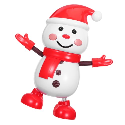 BESTonZON Elektrischer Tanzender Schneemann Weihnachtsdekoration Singendem Beweglichem Weihnachtsmann für Büro Zuhause und Auto Batteriebetrieben Batterien Nicht Enthalten von BESTonZON