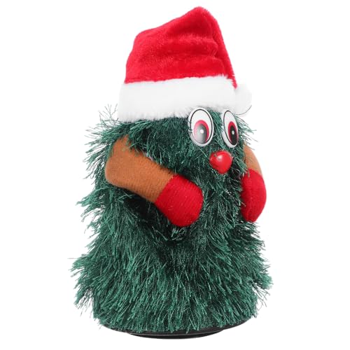 BESTonZON Elektrischer rotierender Weihnachtsbaum mit Musik, singender und Tanzender Weihnachtspuppe, Tischdekoration für Feiertage, neuartiges Weihnachtsspielzeug als, Heimparty-Dekoration BESTonZON Elektrischer rotierender Weihnachtsbaum mit Musik, singender und Tanzender Weihnachtspuppe, Tischdekoration für Feiertage, neuartiges Weihnachtsspielzeug als, Heimparty-Dekoration von BESTonZON