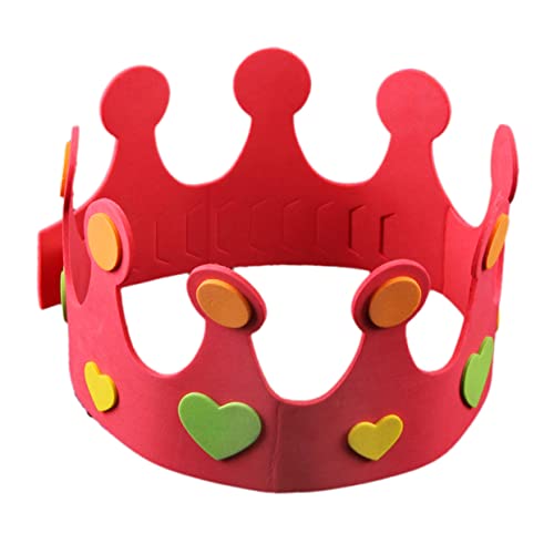BESTonZON Eva Geburtstagshut Für Handgemachte Krone Für Geburtstagsfeiern Und Rollenspiele Rote Party Dress Up Kopfbedeckung Für Jungen Und Mädchen Jahre von BESTonZON