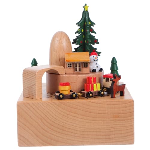 BESTonZON Exquisite Rotierende Rotierende Musikbox Elegante Wohnkultur Stück Holz Pferdes Musiklbox Für Mädchen Frauen Spielt Angenehme Melodien Für Kinder Und Erwachsene von BESTonZON