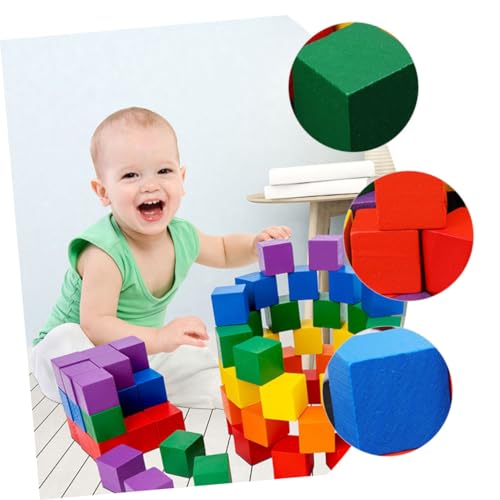 BESTonZON Farbenfrohes Teiliges Cube Building Blocks aus Holz Pädagogisches für Vorschulkinder Montessori Lernspielzeug für Frühe Bildung und Kreatives Bauen BESTonZON Farbenfrohes Teiliges Cube Building Blocks aus Holz Pädagogisches für Vorschulkinder Montessori Lernspielzeug für Frühe Bildung und Kreatives Bauen von BESTonZON