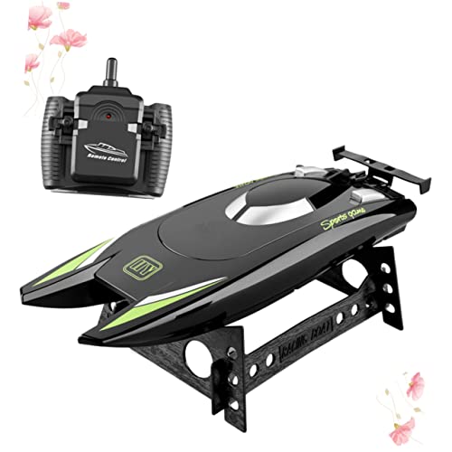 BESTonZON Ferngesteuertes Boot Set Hochgeschwindigkeits Boot für Erwachsene Kreatives Wasser Modell Schwarz für Pool und See von BESTonZON