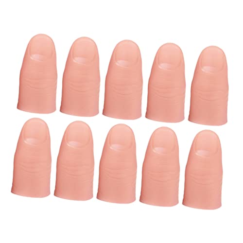 BESTonZON Fingerabdeckung Simulierte Fingerspielzeuge Für Fingertricks Und Requisiten Hautfarbe Wiederverwendbare Fingerhülsen Für Kreative Spiele Und DIY Projekte von BESTonZON