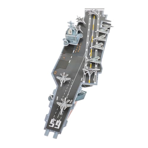BESTonZON Flugzeugmodellbausatz Flugzeugträger 3D-Puzzle Für Erwachsene Denksport-rätsel Zum Selbermachen Modellflugzeugträger Für Flugzeuge Karton von BESTonZON