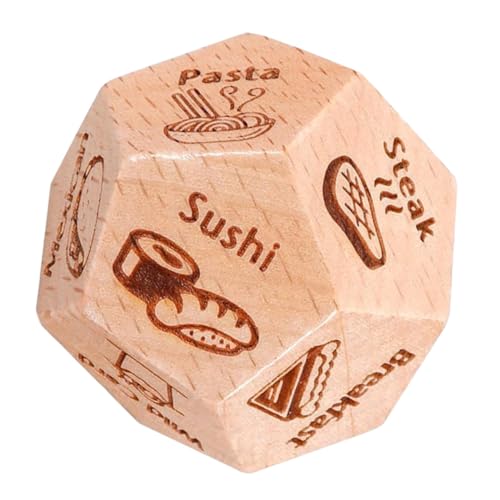 BESTonZON Food Decision Dice Mehrseitig Praktisch Ohne Batterien Essen Auswählen Würfel Für Freunde Dekorationswürfel Mahlzeit Entscheidungsspiel von BESTonZON