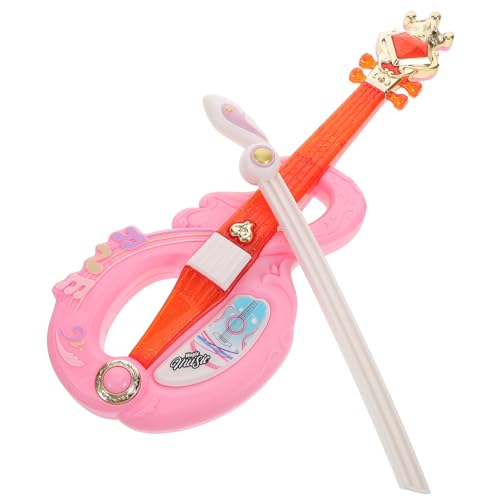 BESTonZON Frühe Geigenausbildung Kleine Geige Mini-geigenspielzeug Für Kindergeige Musikinstrument Anfänger Violine Musikpädagogisches Spielzeuggeige Rosa Metall von BESTonZON