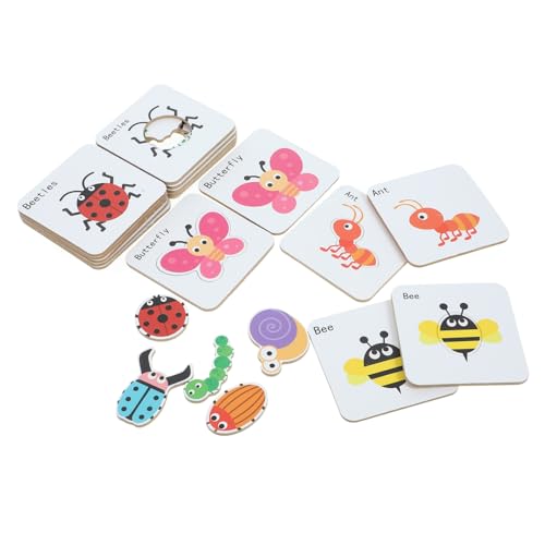 BESTonZON Frühes Lernspielzeug Papierrätsel mit Tier Dinosaurier Motiven Zuordnungsspiel für Gedächtnis Denkvermögen und Hand Auge koordination von BESTonZON