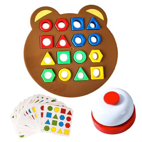 BESTonZON Frühkindliches Lernspielzeug Farbige Geometrische Formen Fördert Feinmotorik Hand Auge Koordination für Spieler Matching Spiel Stressabbauend Pädagogisch Farbenfrohes von BESTonZON