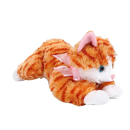 BESTonZON Geburtstagspuppe Tierspielzeug Für Simulation Katzenpuppe Cartoon Puppe Orange von BESTonZON