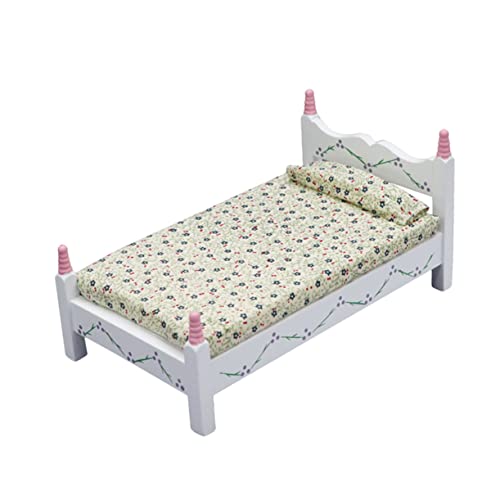 BESTonZON Gemaltes Einzelbett Mit Blumen Schlafzimmerzubehör Miniaturbett Für Puppenhaus Puppenbett Miniatur-einzelbett Puppenhausbett Puppenhaus Zubehör Puppenmöbel Minibett Holz BESTonZON Gemaltes Einzelbett Mit Blumen Schlafzimmerzubehör Miniaturbett Für Puppenhaus Puppenbett Miniatur-einzelbett Puppenhausbett Puppenhaus Zubehör Puppenmöbel Minibett Holz von BESTonZON