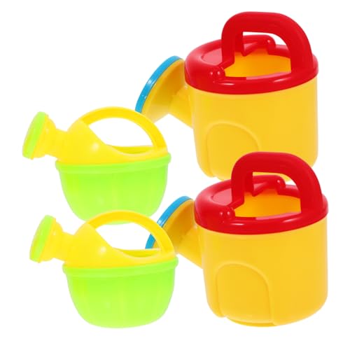 BESTonZON 4 Stück Kinder-gießkannen Aus Kunststoff Pflanzen- Und Gartenspielzeug Sprinklerdosen Leuchtende Farben Für Jungen Und Mädchen Zufällige Farbe von BESTonZON