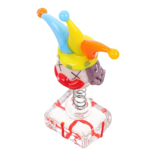 BESTonZON Glasiertes Clownspielzeug Verrückt Ausgestopft Bausatz Zubehör Roboter Ballon Füller Clown Plüsch Clown-Figuren Mundgeblasene Glasfiguren Vintage-Puppen Clown- Metall von BESTonZON
