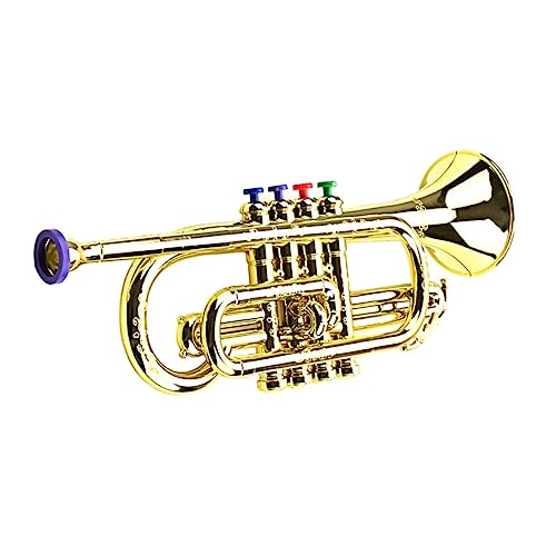 BESTonZON Goldene Trompete für Lustiges Instrument für Kleinkinder Form und Design Musikinstrument für Jungen und Mädchen für Vorschule und Musikspielzeug BESTonZON Goldene Trompete für Lustiges Instrument für Kleinkinder Form und Design Musikinstrument für Jungen und Mädchen für Vorschule und Musikspielzeug von BESTonZON
