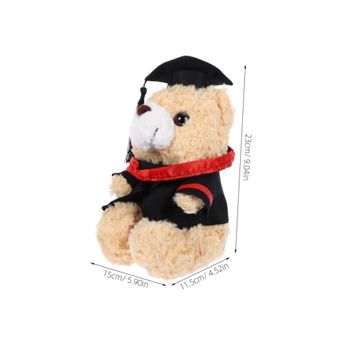 BESTonZON Graduation Bear Plush Doll mit Doktorhut Kuscheltier Abschlussgeschenk für Studenten Niedlicher Dekoration für Schreibtisch Sofa Auto von BESTonZON