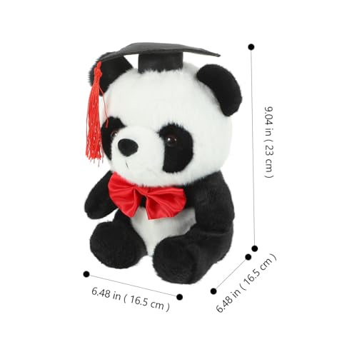 BESTonZON Graduation Panda Kuscheltier mit Doktorhut Plüschspielzeug Weiches Stofftier Geschenkidee für Absolventen Dekoratives Panda Plüschtier für Schlafzimmer Wohnzimmer von BESTonZON